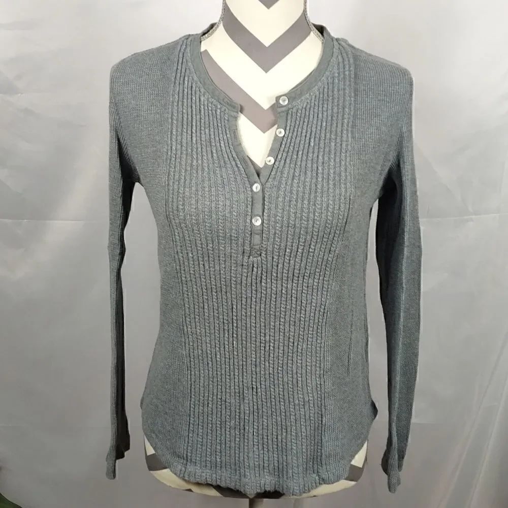 Lucky Brand Gray Thermal-like Top